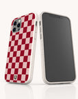 Red and Pink Checker Eco-Friendly Biodegradable Phone Case