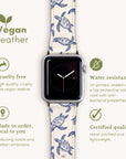 The Turtles Vegan Leather Apple Watch Band is an eco-friendly, cruelty-free accessory with a turtle design. It's water-resistant and made-to-order, ensuring reduced waste and certified quality—perfect for those seeking sustainability with style.