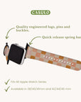 The Pink Checker Vegan Leather Apple Watch Band is a stylish accessory made from eco-friendly materials. It features quality engineered lugs, pins, buckles, and quick-release spring bars. Compatible with various Apple Watch series, this band is available in multiple sizes.