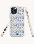 Coque de téléphone biodégradable et écologique à carreaux rouges et roses