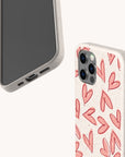 Pink Hearts Eco-Friendly Biodegradable Phone Case