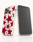 Burgundy Stars Eco-Friendly Biodegradable Phone Case