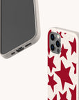 Burgundy Stars Eco-Friendly Biodegradable Phone Case